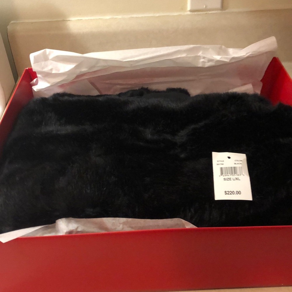 Faux mink stole. From Saks Fifth Avenue.